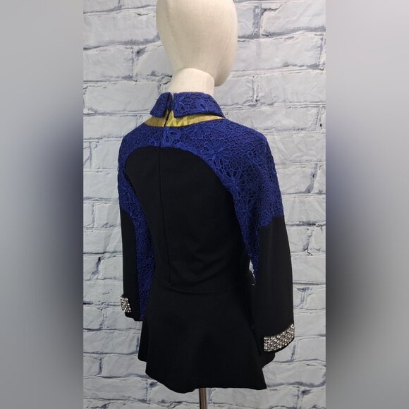 Givenchy Paris Women's Top Purple Black Crystals Italy Small - Picture 12 of 13